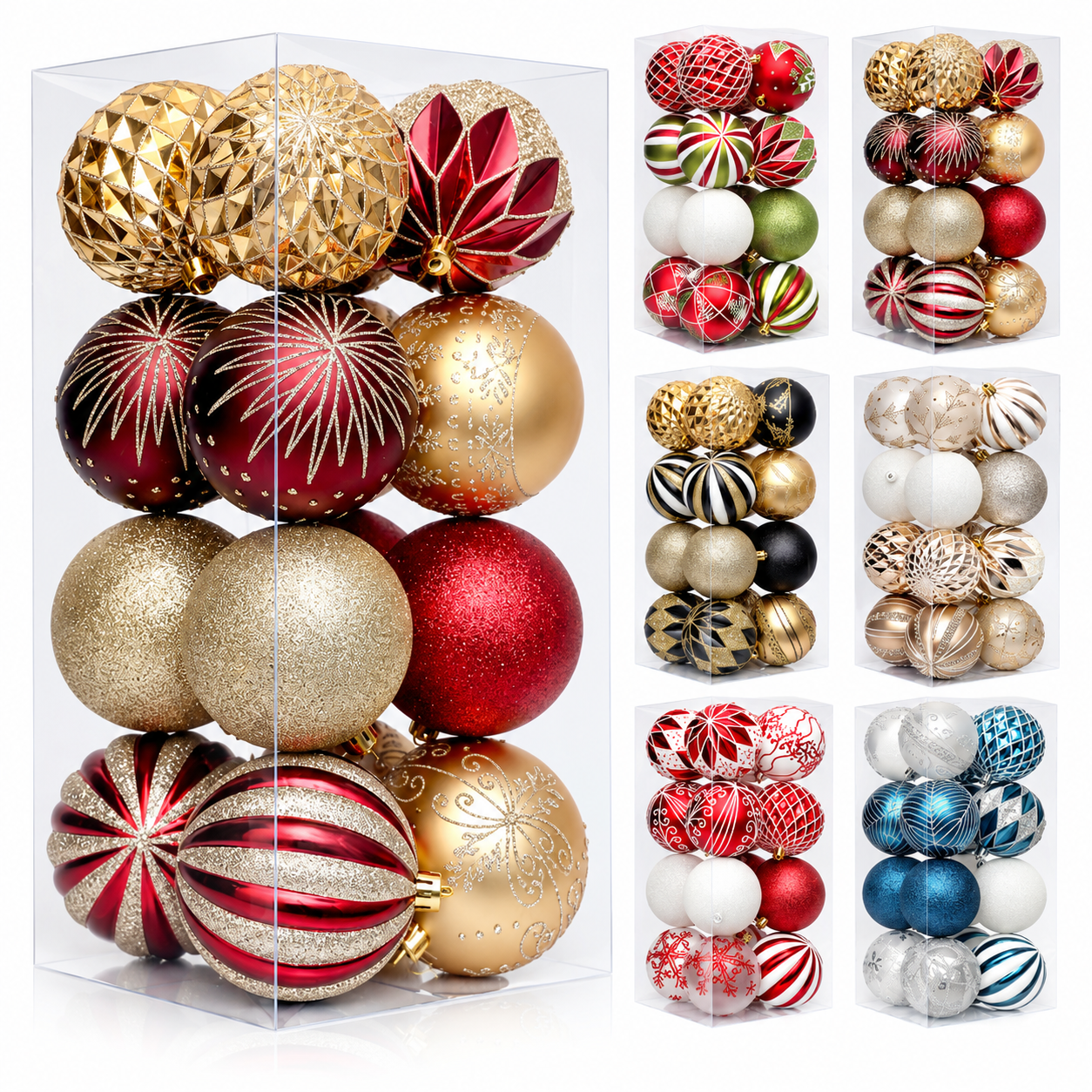 Luxury Christmas Ball & Tree Ornament Set – Shatterproof Custom Christmas Baubles